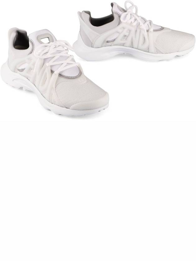 Fendi 3D Rubber Logo Low Top Sneakers White