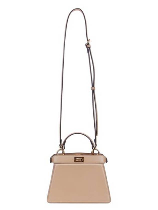 Fendi Peekaboo I See You Leather Tote Bag Beige