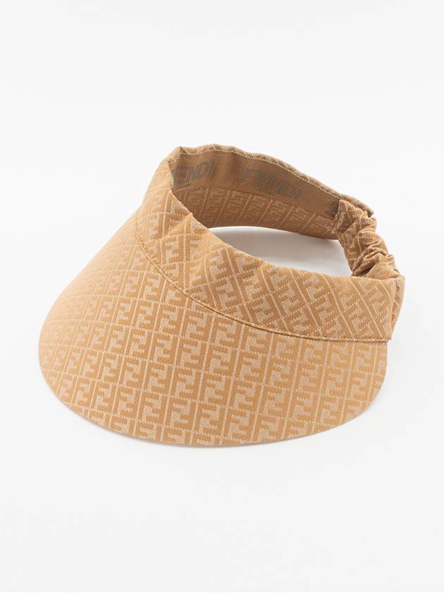 Fendi Denim Effect Caramel Visor Brown
