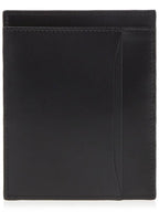 CELINE Silver Logo Vertical Card Wallet Black