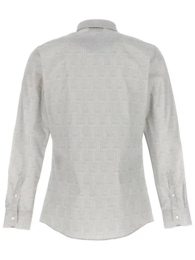 Fendi Shadow Cotton Long Sleeve Shirt Grey