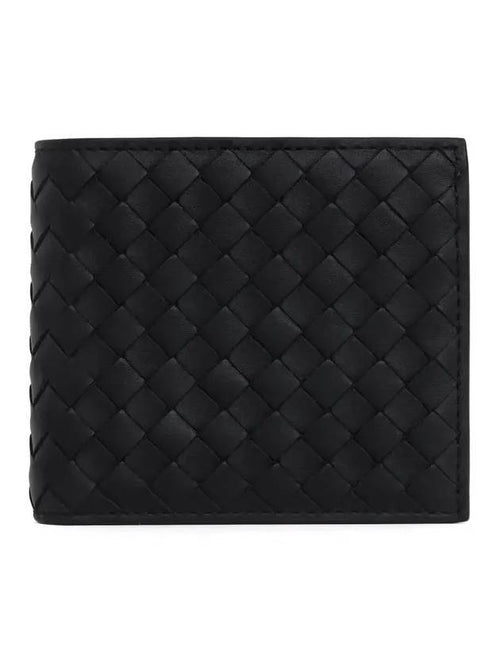 Bottega Veneta Intrecciato Coin Pocket Half Wallet Black