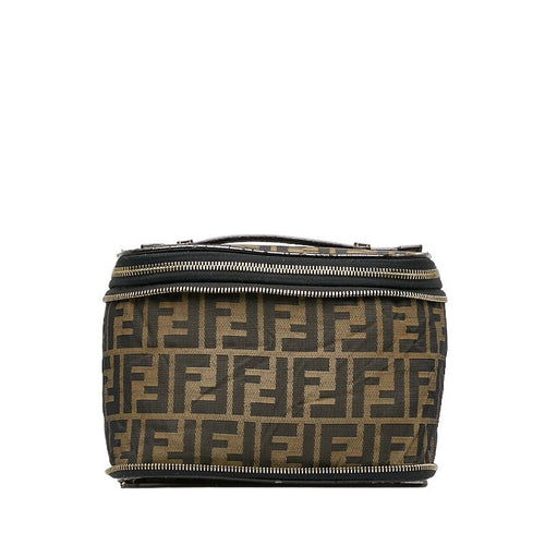 Fendi Brown Zucca Vanity Handbag