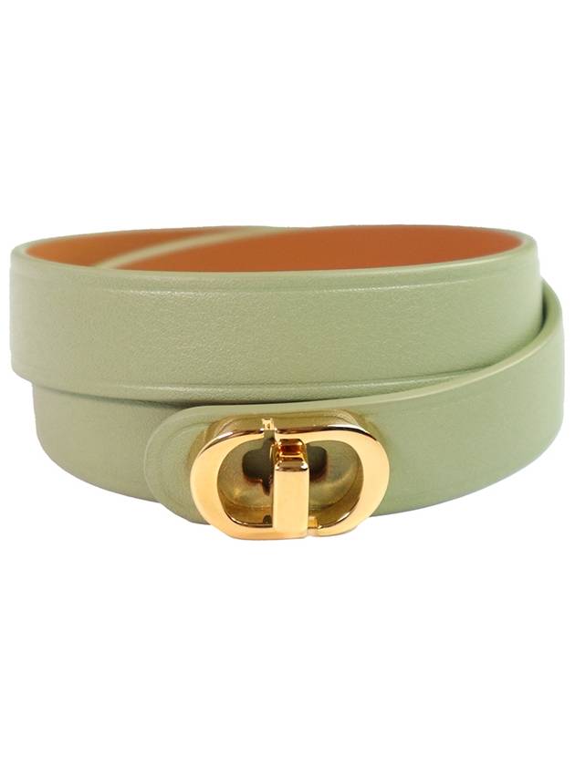 30 Montaigne Leather Bracelet Green Dior