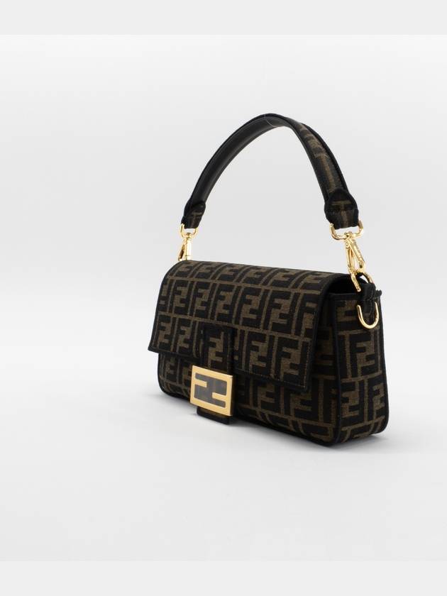 Fendi Baguette FF Jacquard Shoulder Bag Brown