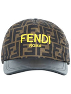 Fendi Kids FF Cap Hat Brown