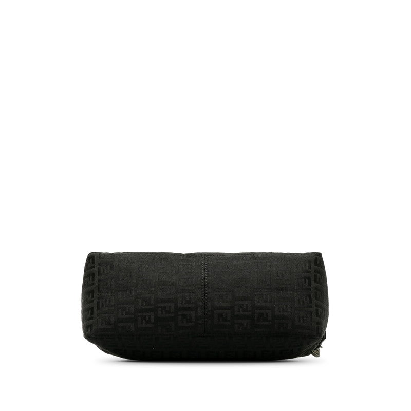 Fendi Zuo Mini Handbags Porch 8BR156 Black Canvas Leather  Fendi