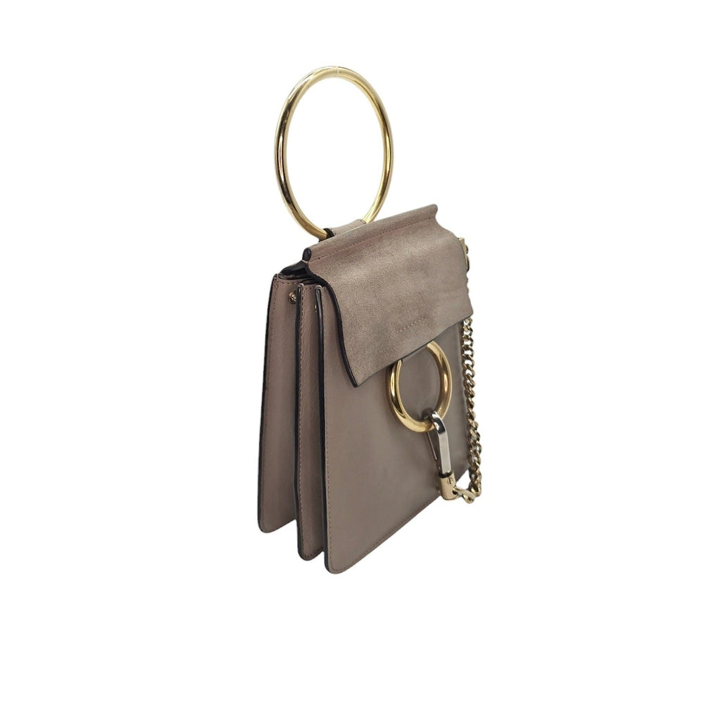 Chloe Calfskin Suede Mini Faye Bracelet Bag