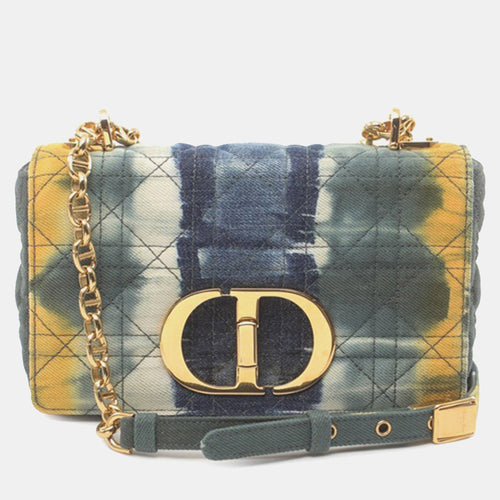 Dior Small Denim Tie-Dye Cannage Caro Bag