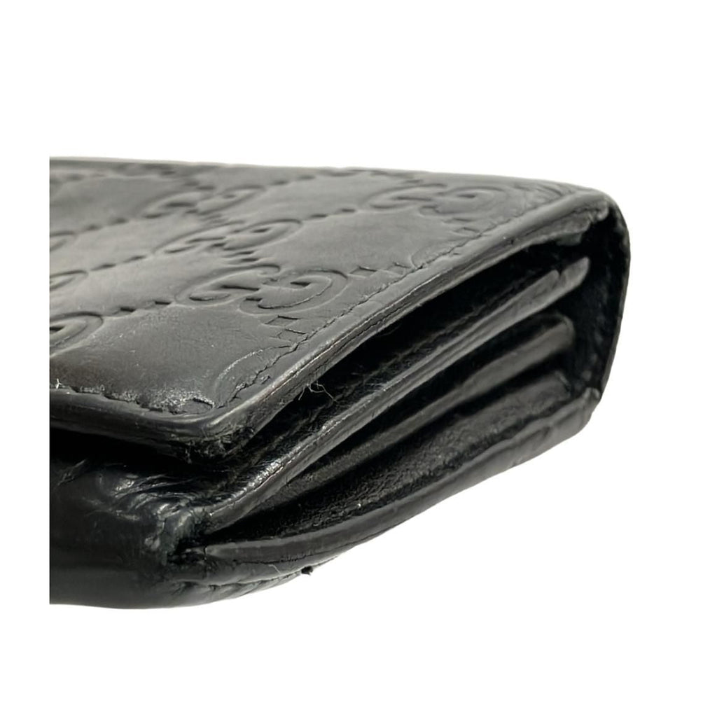 GUCCI Guccissima Avel Continental Flap Wallet Black IT6BCY4WJZR4