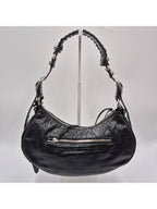 Balenciaga Le Cagole Small Leather Shoulder Bag Black