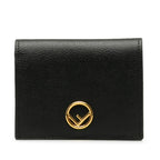 FENDI Double Folded Wallet 8MO837 in Black Leather Ladies