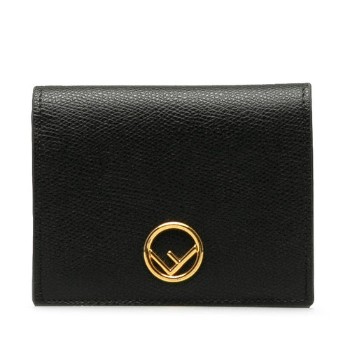 FENDI Double Folded Wallet 8MO837 in Black Leather Ladies