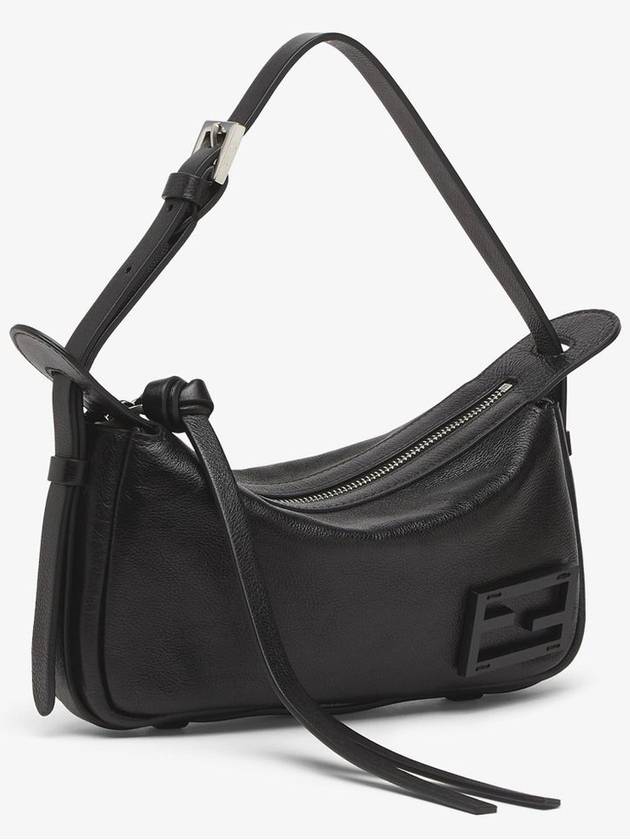 Fendi Simply Mini Leather Shoulder Bag Black