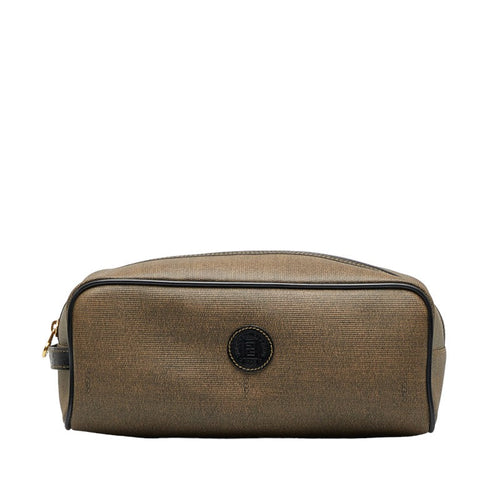 FENDI FENDI 00927 Second Bag PVC/Leather Brown Black