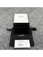 CELINE Triomphe Shiny Calfskin Card Wallet Black