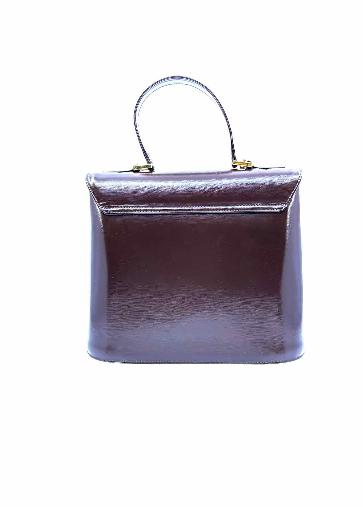YVES SAINT LAURENT Brown Leather Solid Handbag