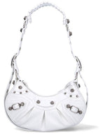 Balenciaga Le Cagole XS Lambskin Shoulder Bag White