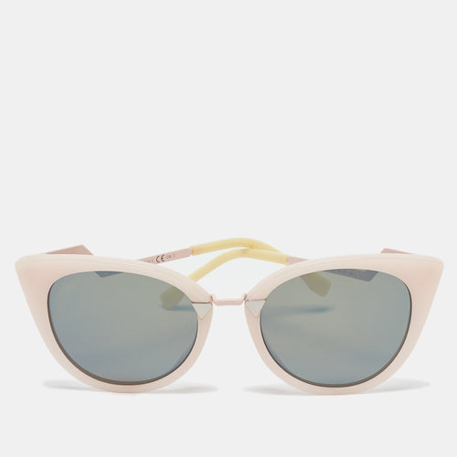 Fendi Pink/brown Mirrored Ff0118/s Cat-Eye Sunglasses