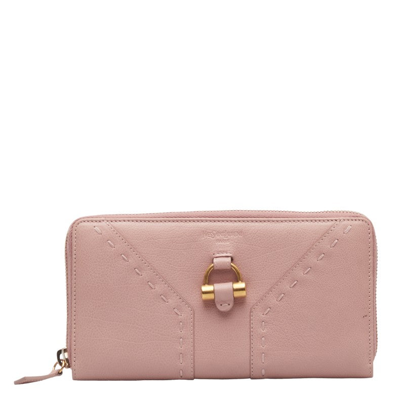 Saint Laurent Mouse Round  Long Wallet 164570 Pink Leather  Saint Laurent