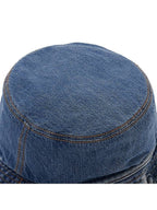 Fendi Embroidered Logo Denim Bucket Hat Blue