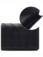 Bottega Veneta Intrecciato Folding Card Wallet Black