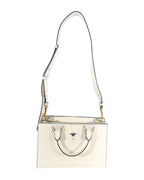 Christian Dior White Smooth Leather D-Bee Tote