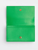 Bottega Veneta Intrecciato Flap Card Wallet Parakeet