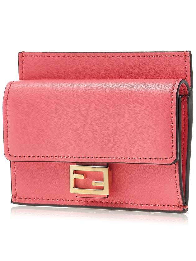 Fendi FF Baguette Flap Card Wallet Rosa