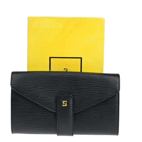Fendi Zucca  Leather Clutch Bag ()