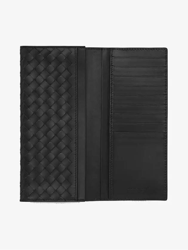 Bottega Veneta Intrecciato Continental Long Wallet Black