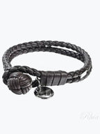 Bottega Veneta Intrecciato Double Weaving Bracelet Brown