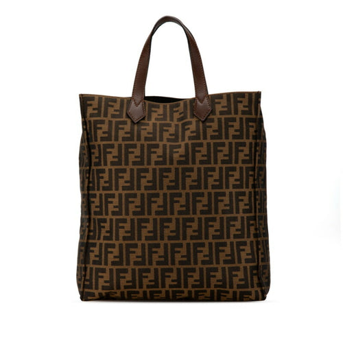 Fendi Zucca  Leather Canvas Handbag Tote Bag ()