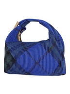 Burberry Peg Checked Duffel Bag Blue