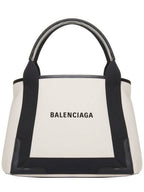 Balenciaga Cabas Logo Canvas Small Tote Bag Black