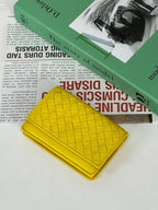 Bottega Veneta Yellow Intrecciato Card Wallet 2VBVW23087
