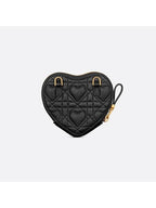 Amour Caro Chain Heart Pouch Black Dior
