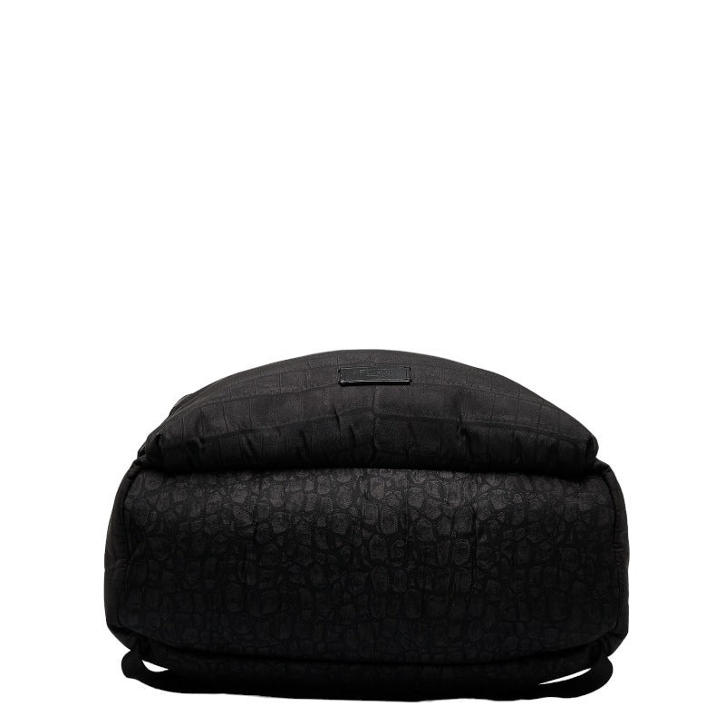 FENDI Backpack Rucksack 7VZ012 Nylon/Leather Men’s Black