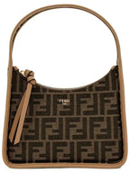 Fendi Pendesense FF Fabric Mini Shoulder Bag Brown
