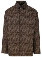 Fendi Men's FF Long Sleeve Shirt Brown