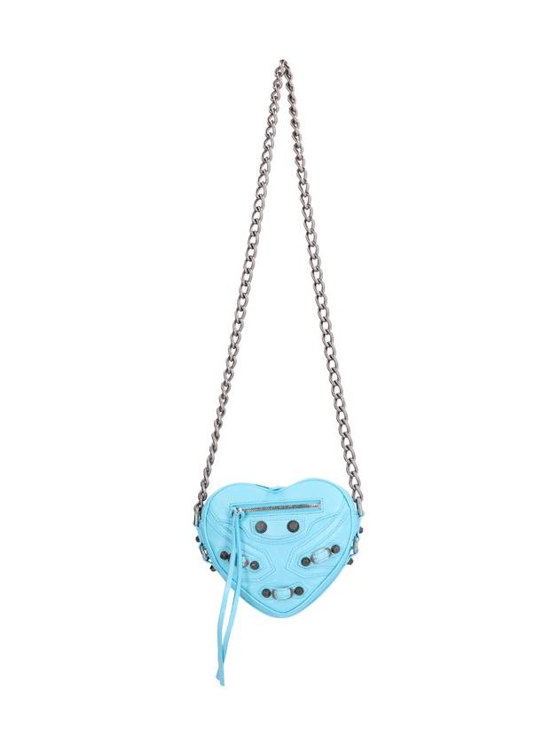 Balenciaga Le Cagole Heart Cross Mini Bag Blue