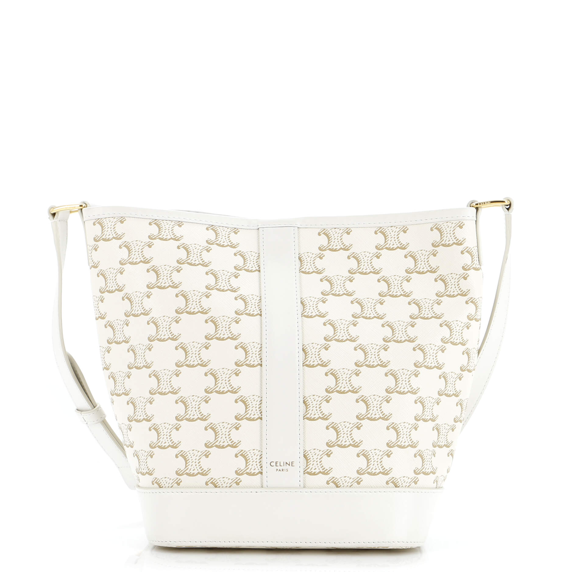 Celine Bucket Bag Triomphe Coated Canvas Small