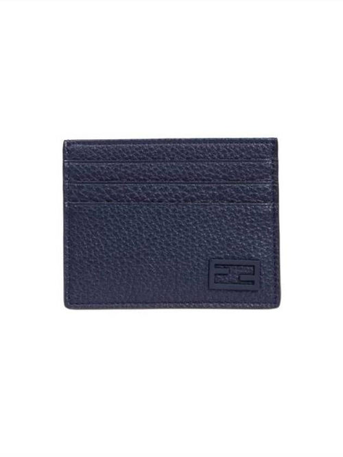 Fendi Leather Card Wallet Navy