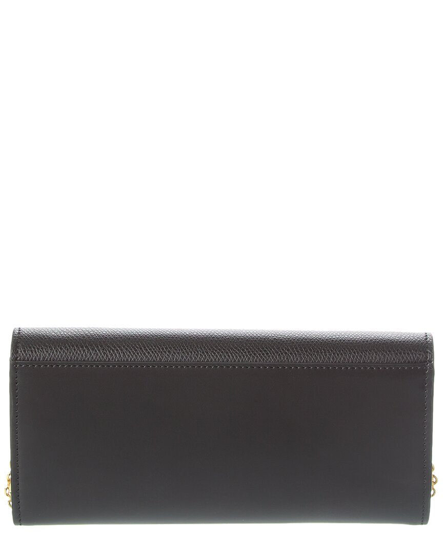 FENDI FF Diamonds Leather Wallet On Chain