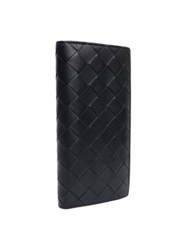 Bottega Veneta 676593 Black Intrecciato Long Wallet