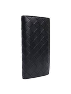 Bottega Veneta 676593 Black Intrecciato Long Wallet