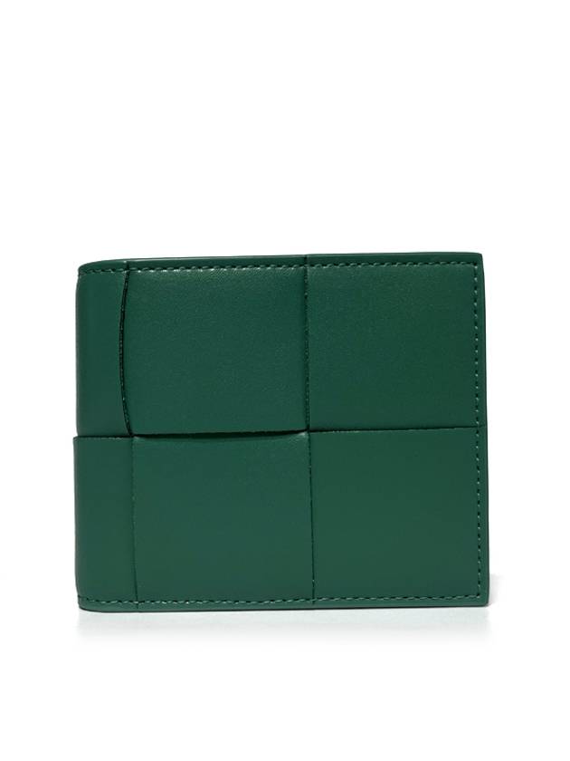 Bottega Veneta Intrecciato Half Wallet Mint Blue