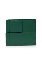 Bottega Veneta Intrecciato Half Wallet Mint Blue