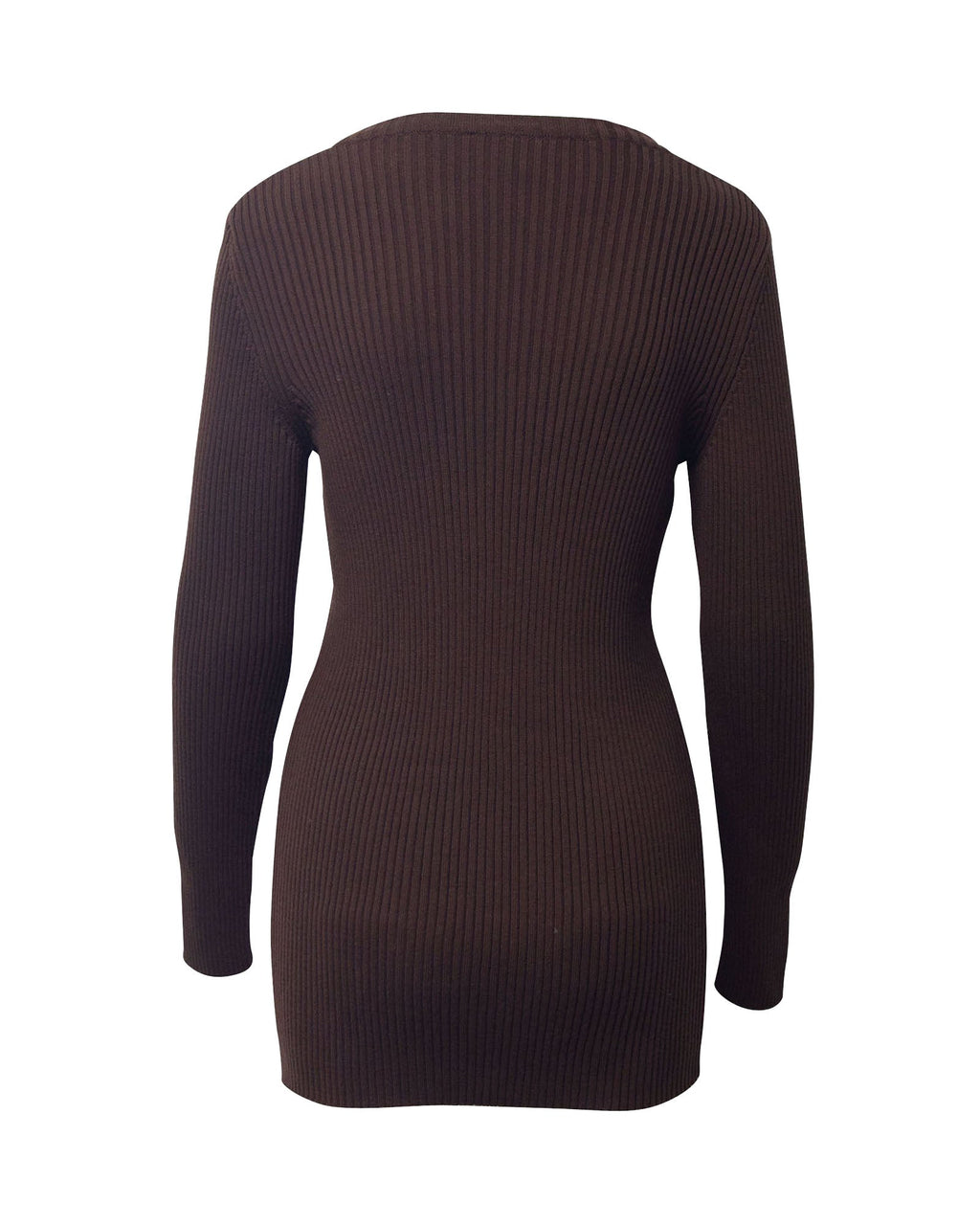 Chloe Cardigan Dress in Brown Wool