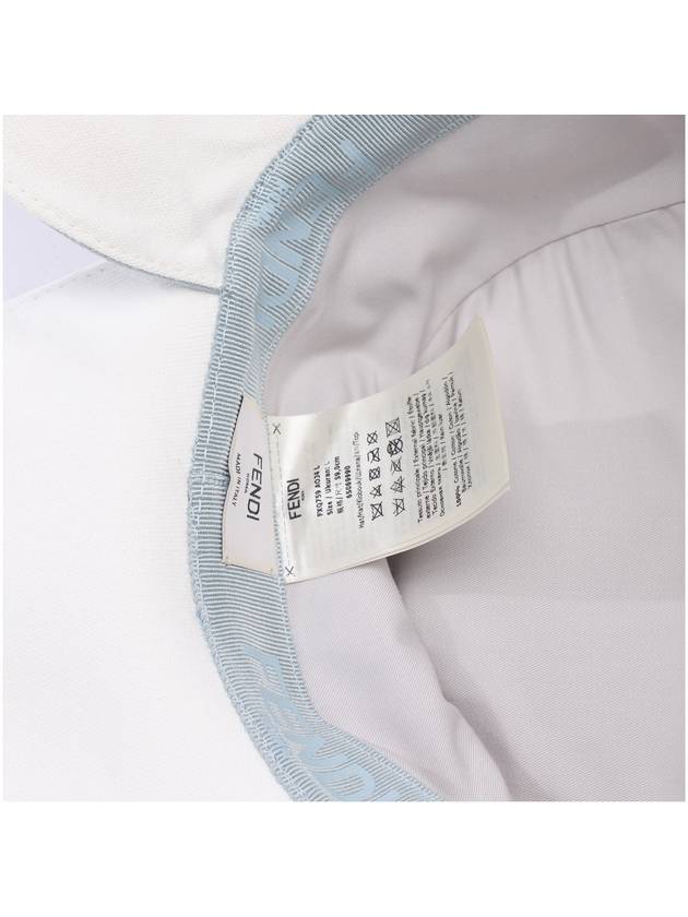 Fendi Logo Plaque Cloche Bucket Hat Light Blue
